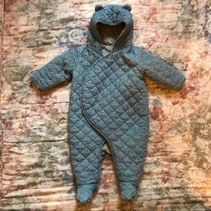 Gap - Baby Gap Soft “Denim” “snowsuit”